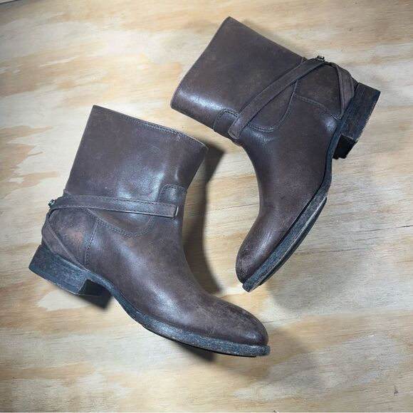 Frye Brown Ankle Boots Women’s Size 6 - Picture 3 of 9
